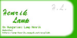 henrik lamp business card